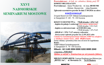 XXVI NADMORSKIE SEMINARIUM MOSTOWE