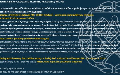 Kongres Inżynierii Lądowej oraz Międzypokoleniowy Bal Jubileuszowy